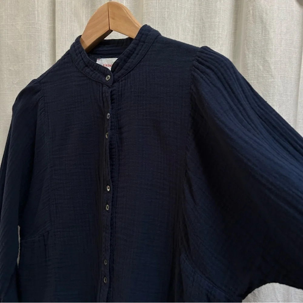 Xirena Dahlia Long Sleeve Gemma Shirt navy blue size XS - Picture 6 of 16